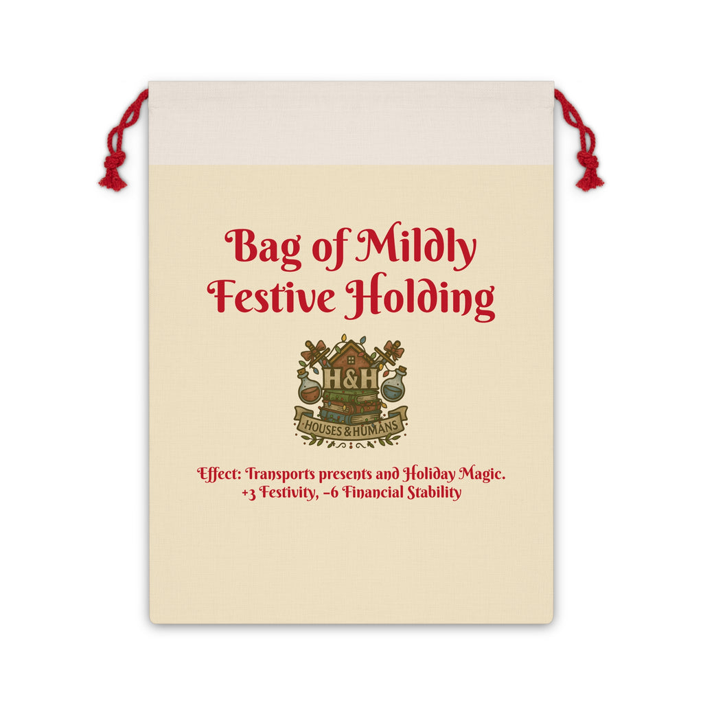 Bag of Mildly Festive Holding – D&D Christmas Gift Bag for RPG Holiday Giving