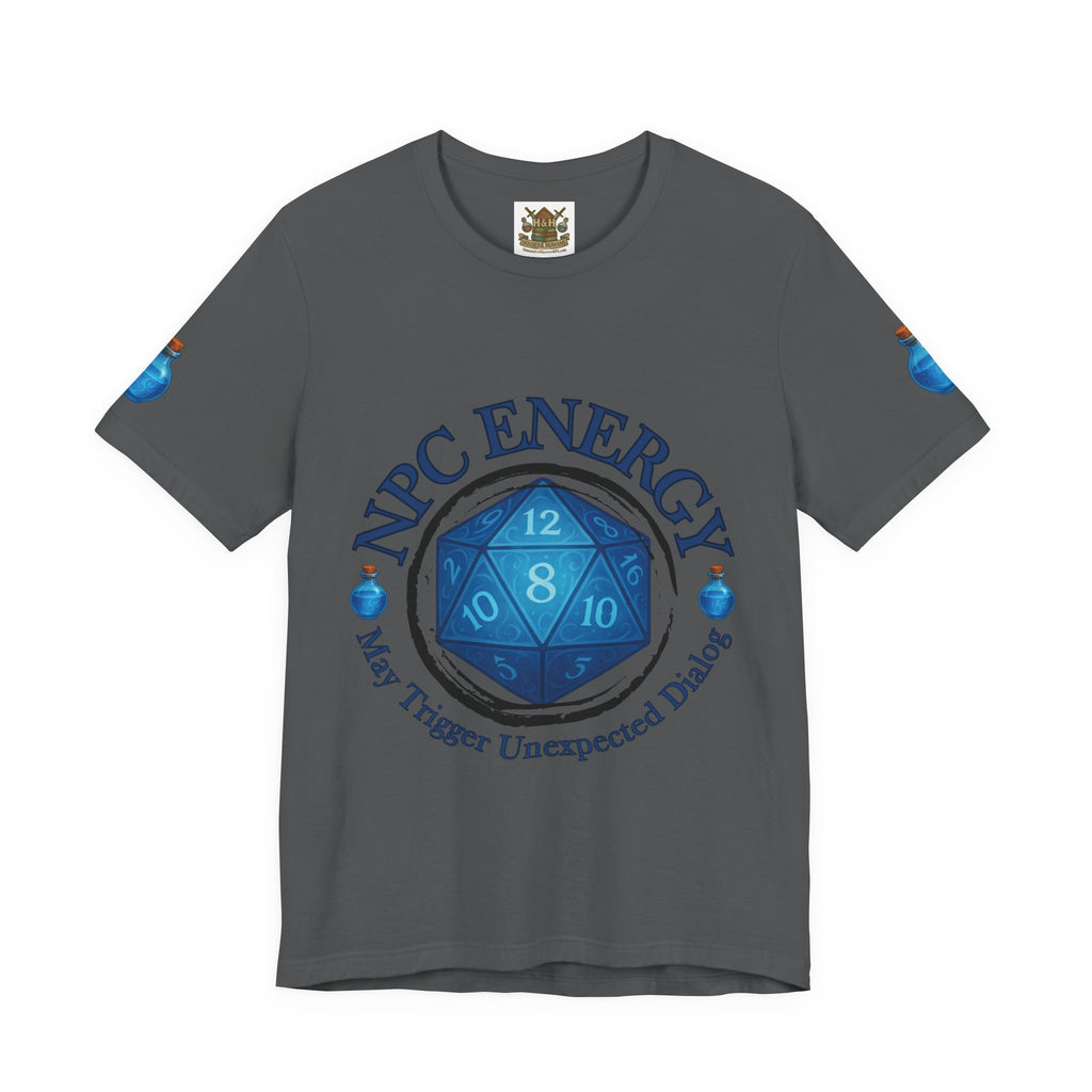 Funny Gamer Shirt – NPC Energy Tee with ‘May Trigger Unexpected Dialogue’ Quote