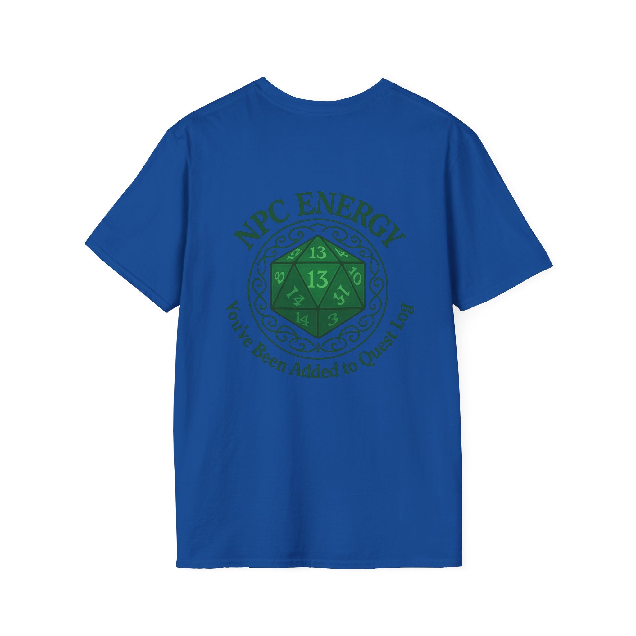 NPC Energy T-Shirt – D&D Gamer Tee: 'You've Been Added to Quest Log' (D20 Shirt)