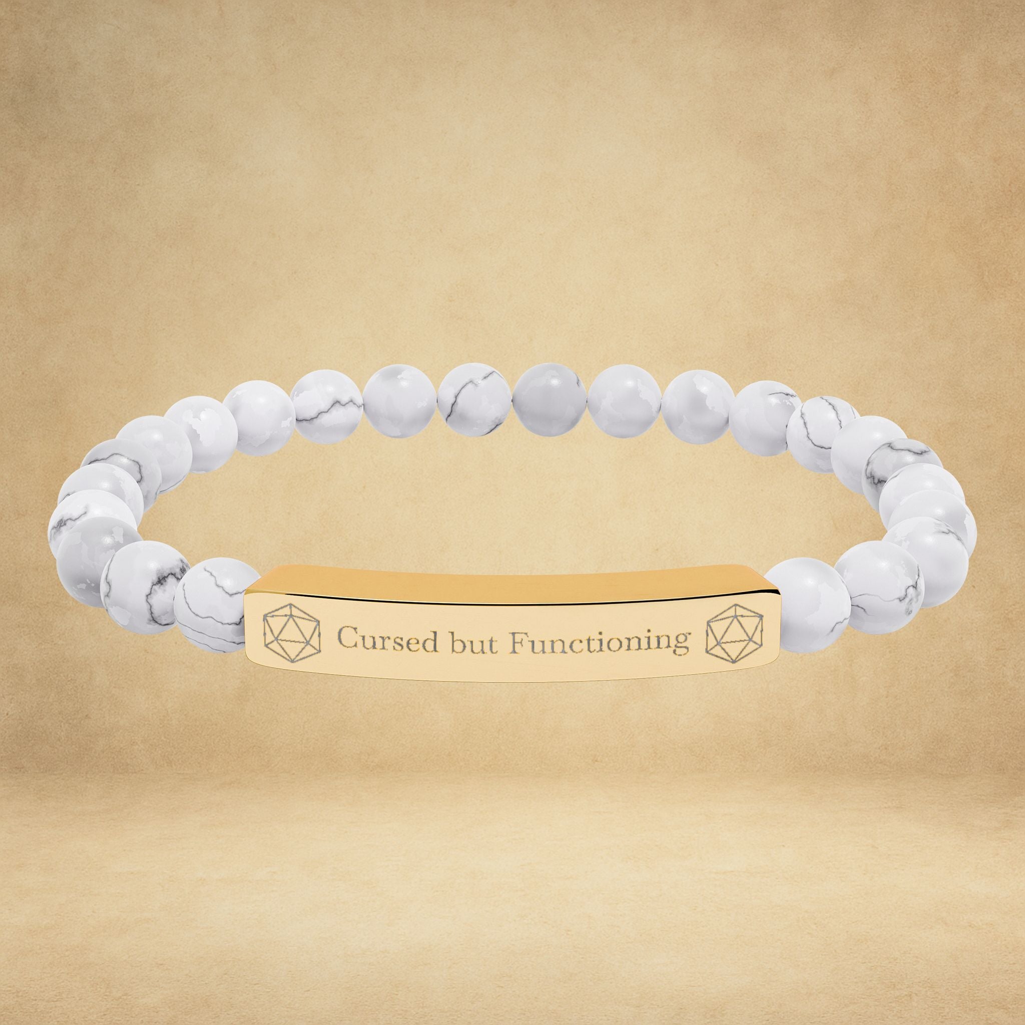 Cursed but Functioning — Engraved Bracelet