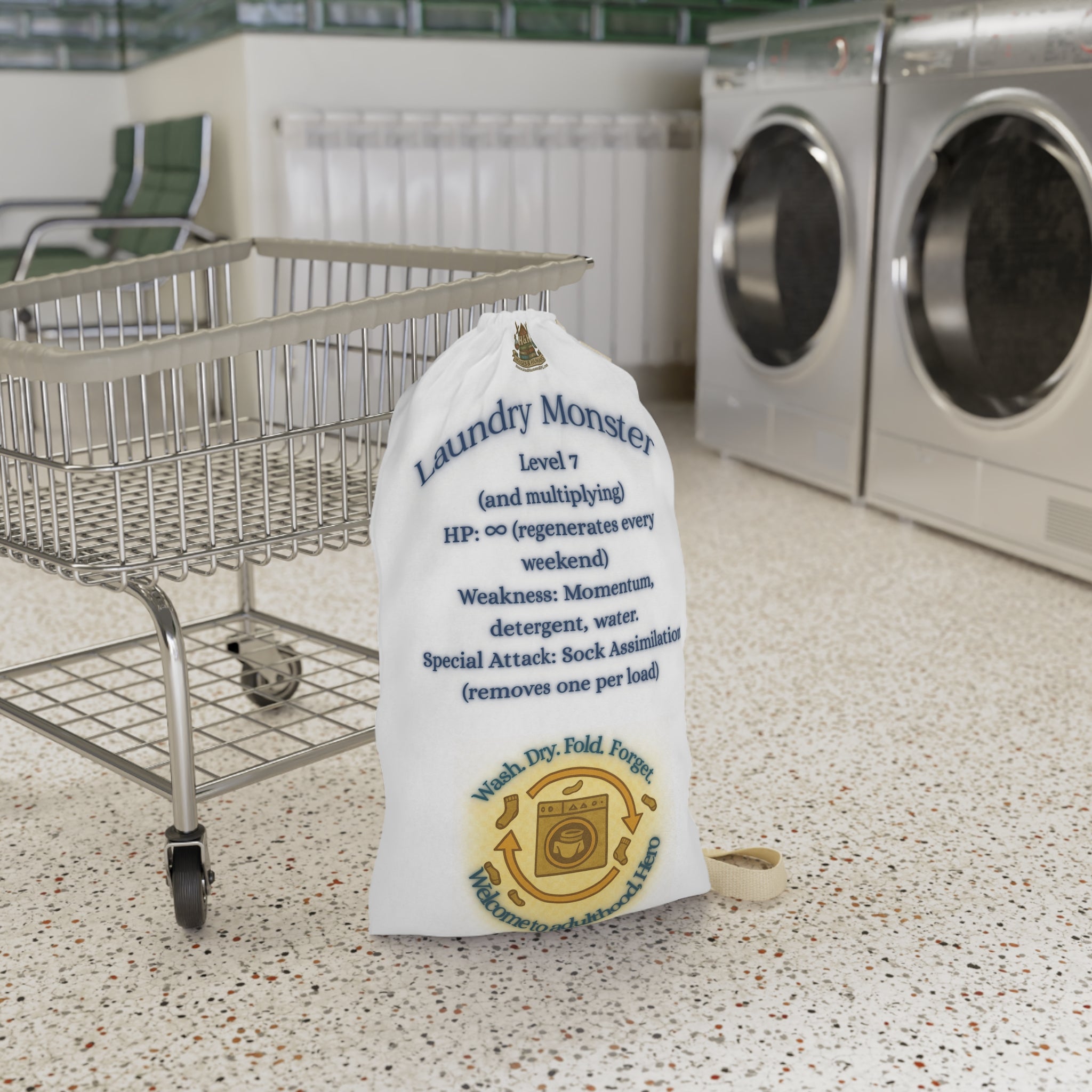 Laundry Monster Bag – Fun RPG-Inspired Storage Tote for College Students & Kids