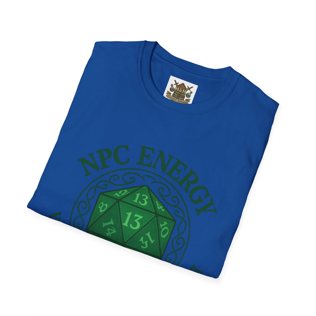 NPC Energy T-Shirt – D&D Gamer Tee: 'You've Been Added to Quest Log' (D20 Shirt)