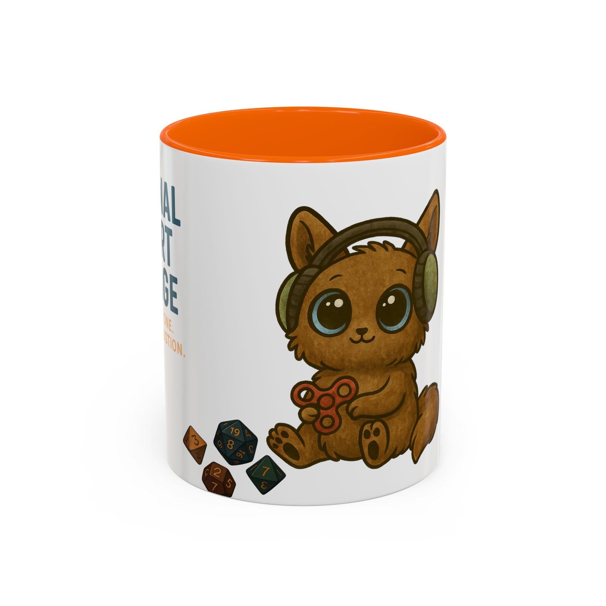 TTRPG Mug – ‘Emotional Support Beverage’ Mental Health Humor Cup for Gamers