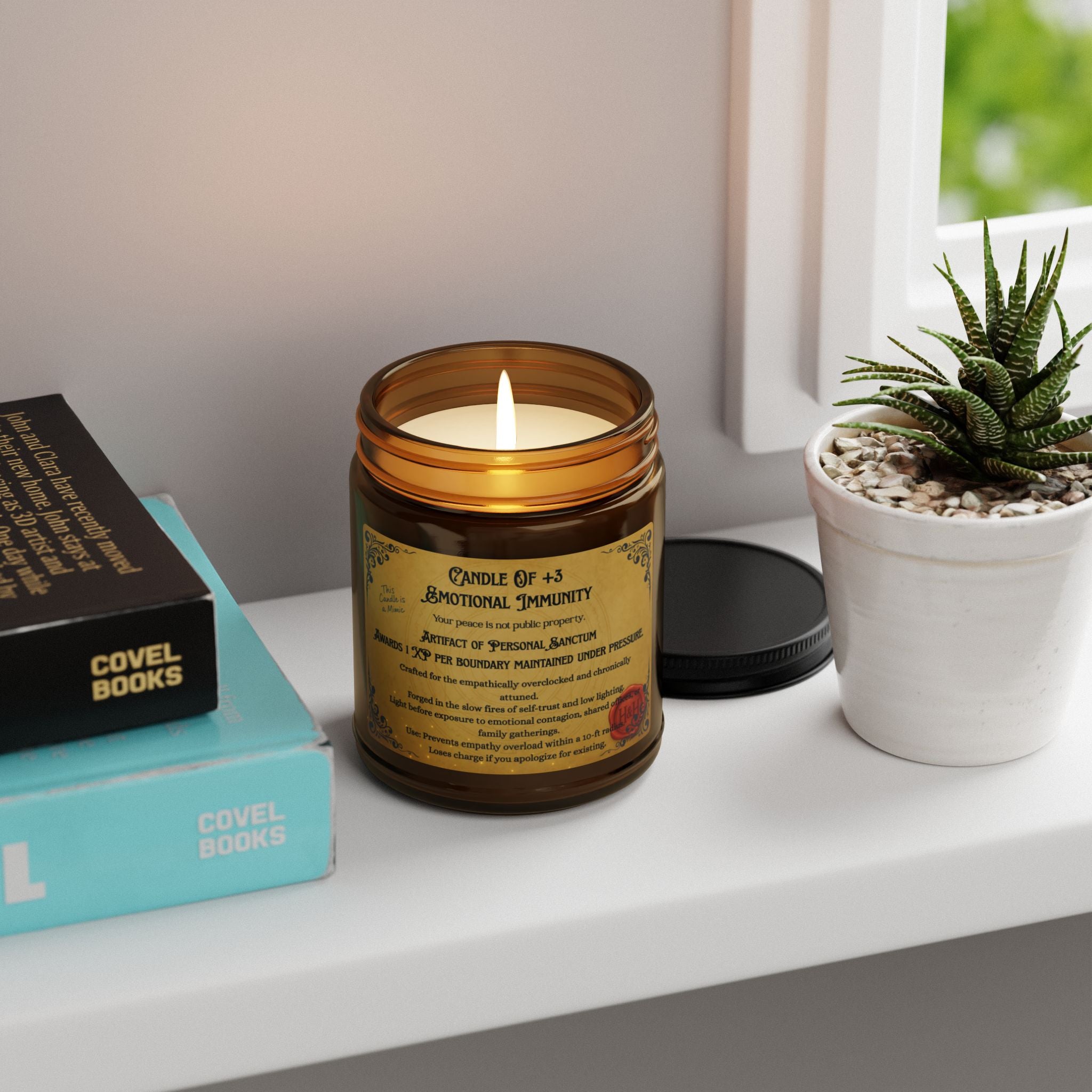 RPG Candle – ‘+3 Emotional Immunity’ Scented Soy Candle by Houses & Humans