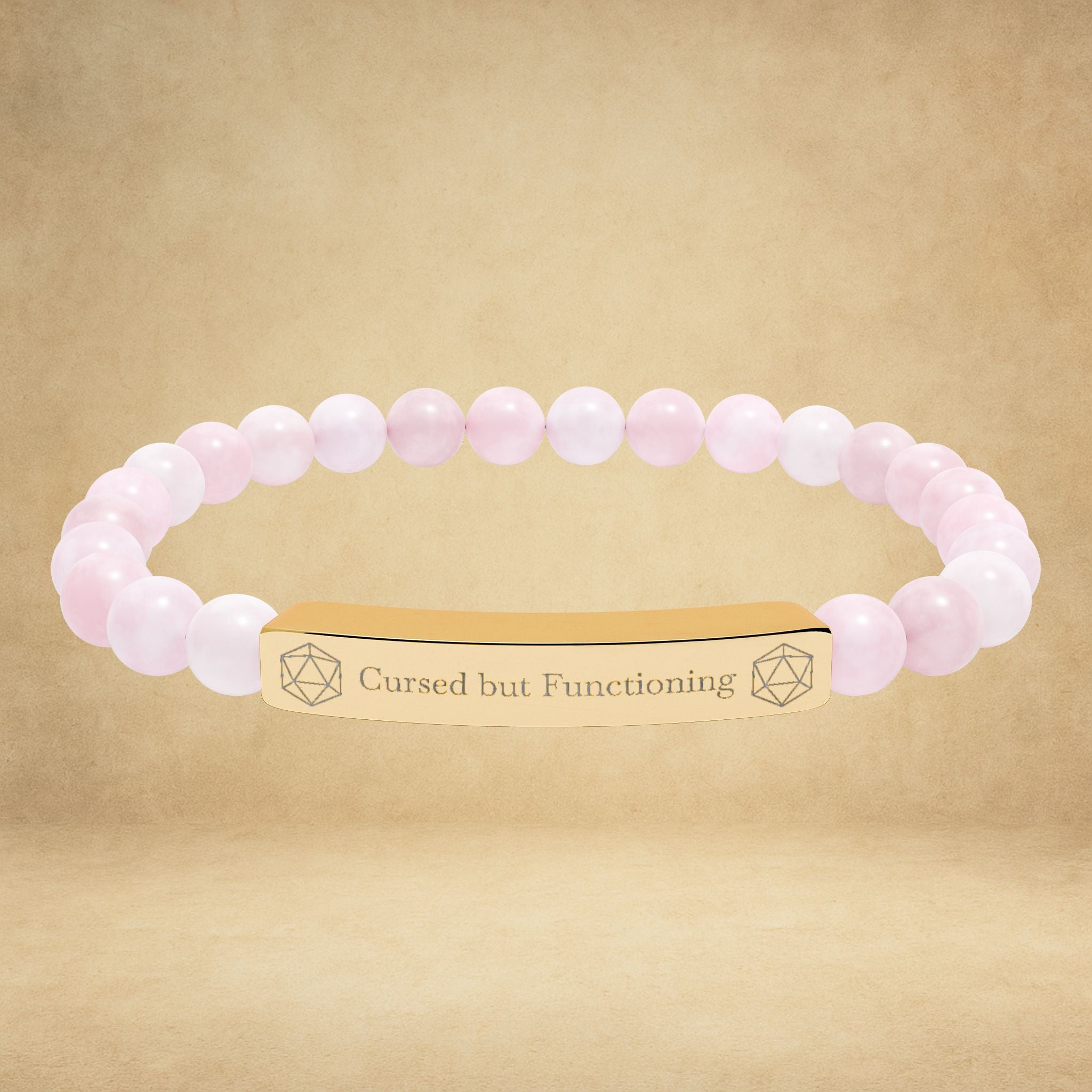 Cursed but Functioning — Engraved Bracelet