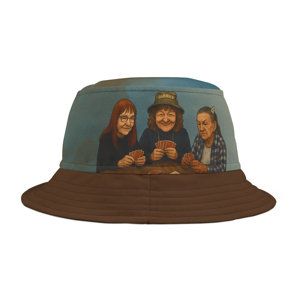 Bucket Hat — Vintage Poker Night Portrait Print
