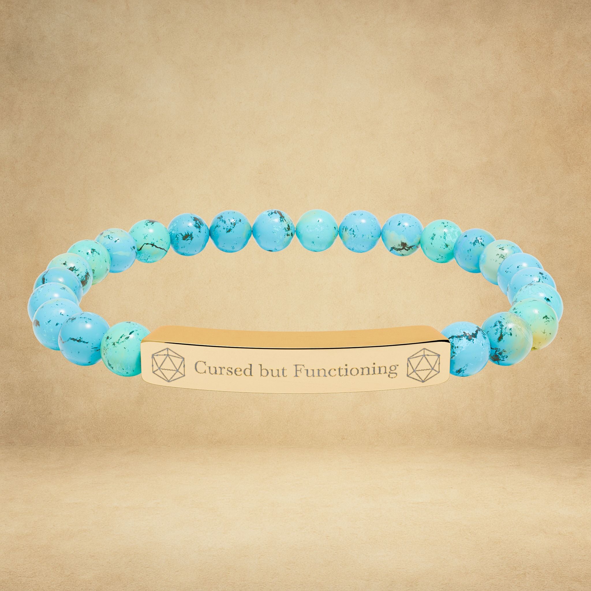 Cursed but Functioning — Engraved Bracelet