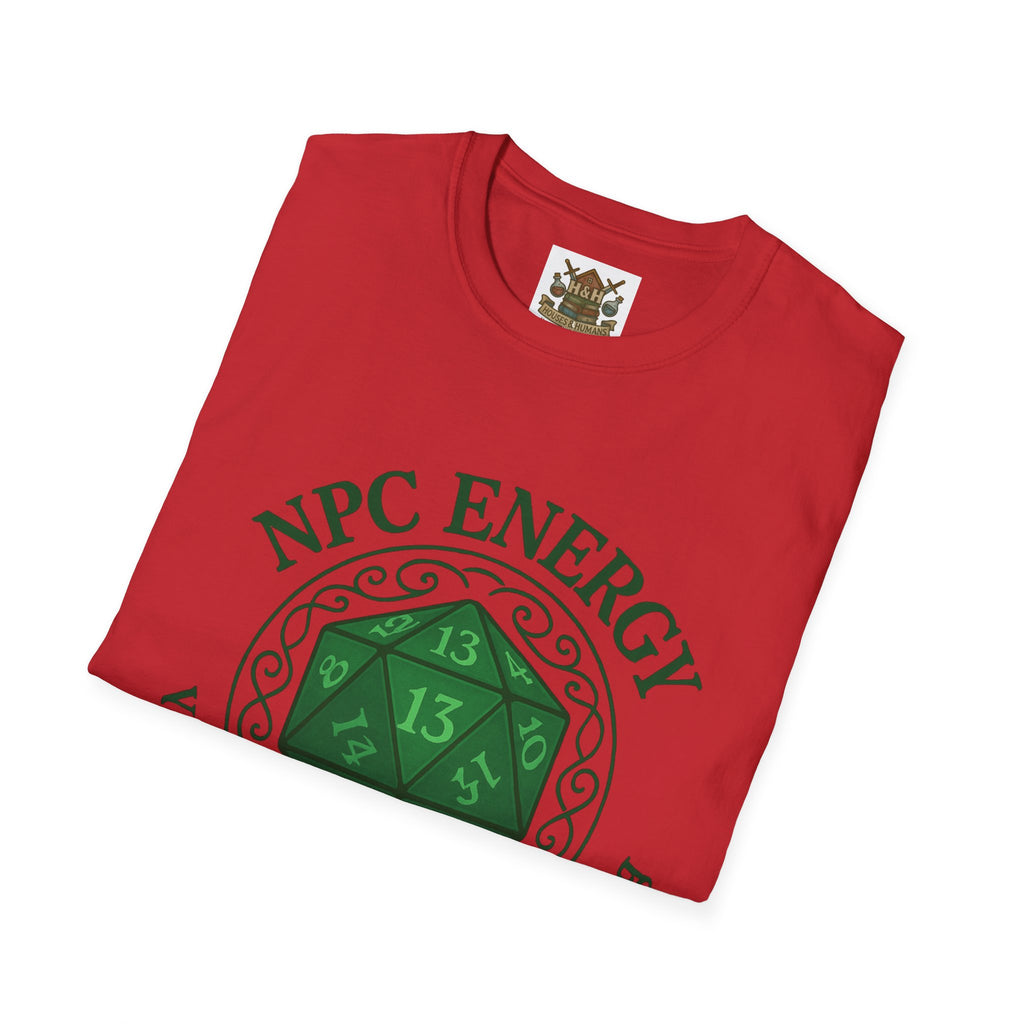 NPC Energy T-Shirt – D&D Gamer Tee: 'You've Been Added to Quest Log' (D20 Shirt)