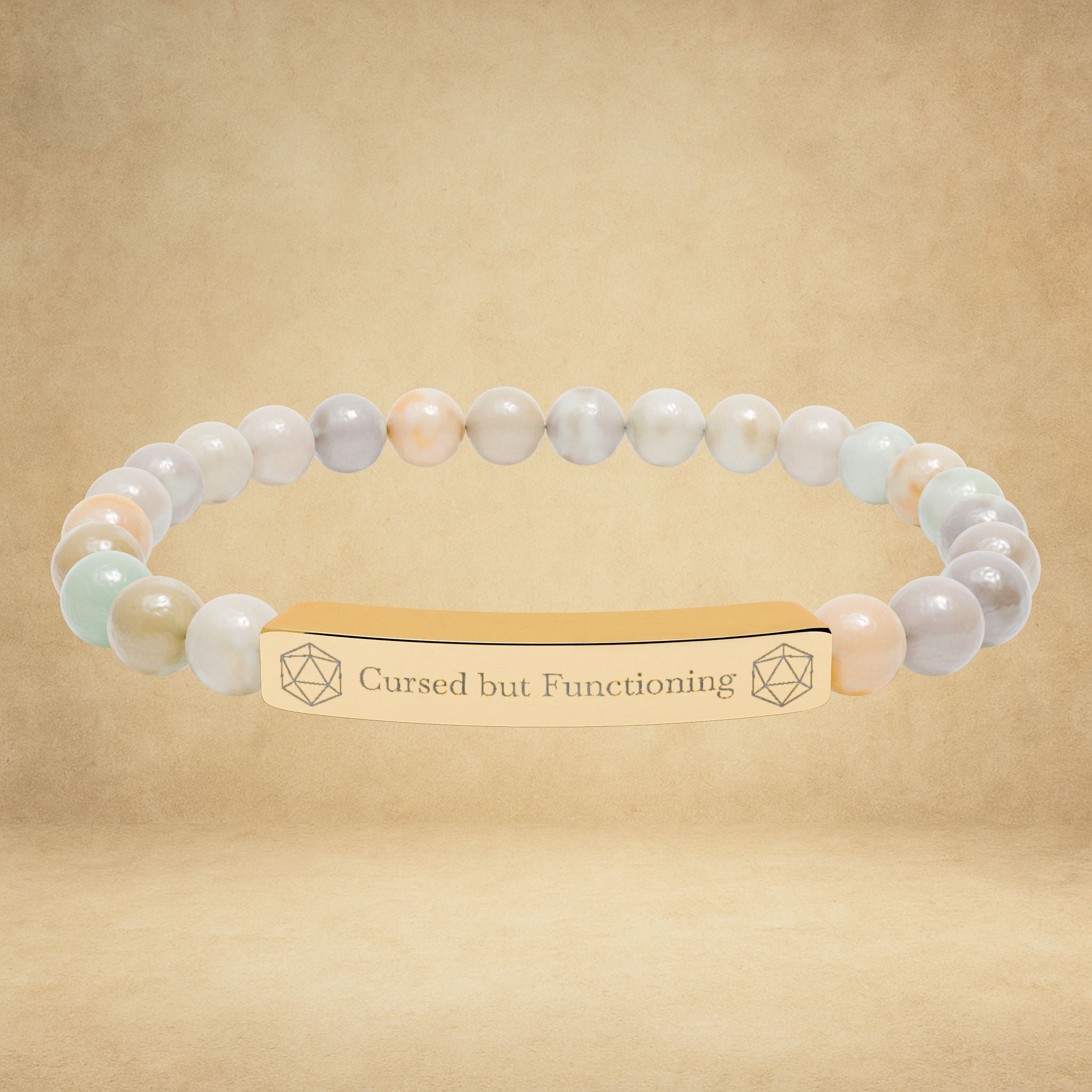 Cursed but Functioning — Engraved Bracelet
