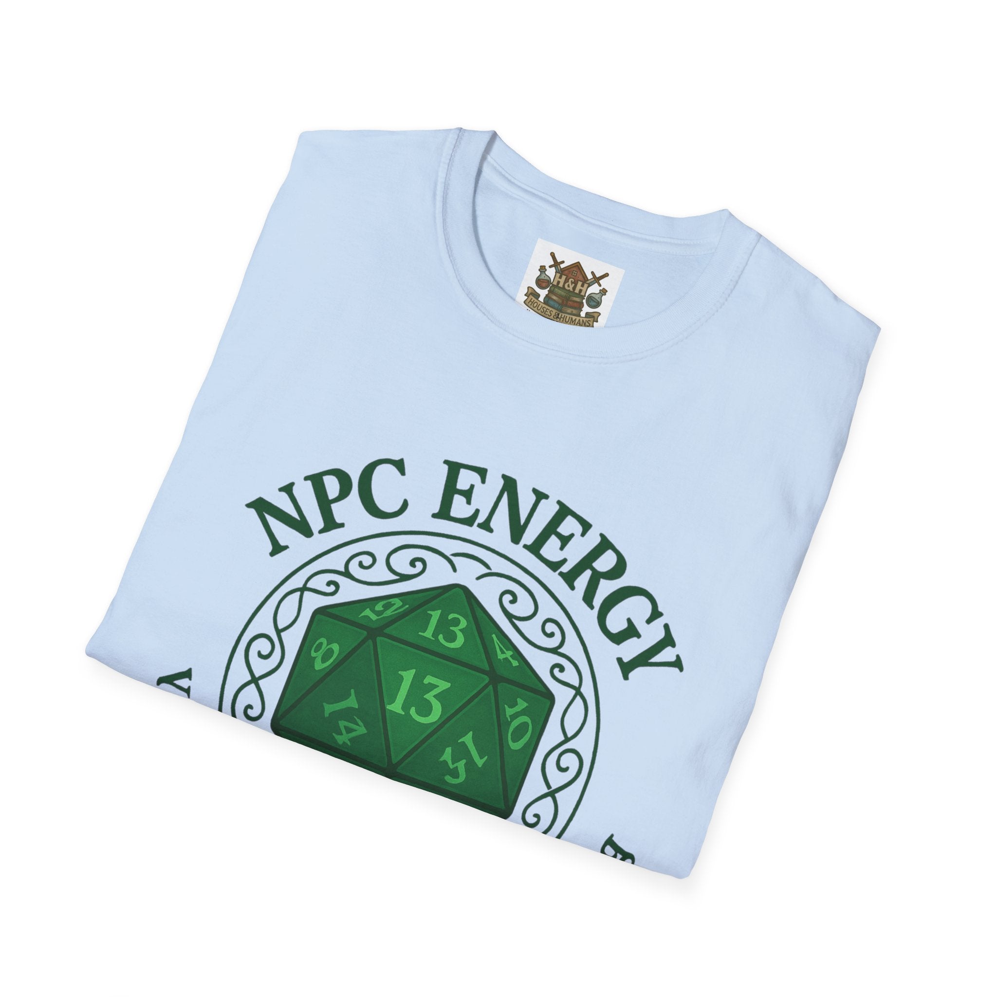 NPC Energy T-Shirt – D&D Gamer Tee: 'You've Been Added to Quest Log' (D20 Shirt)