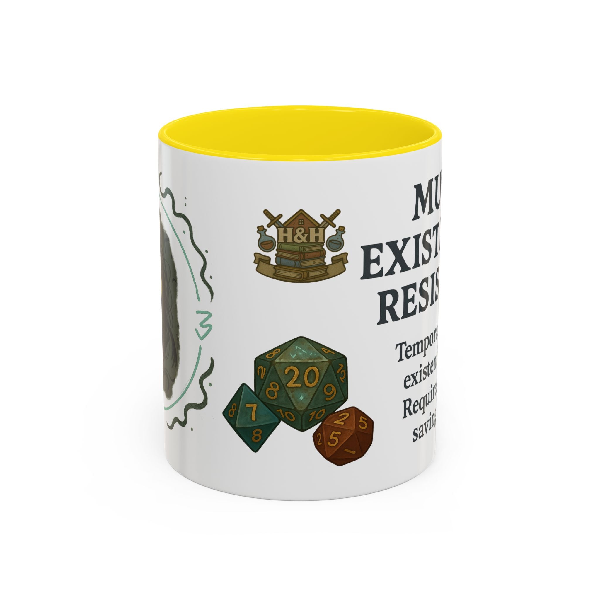 Mug of Existential Resistance – Funny Anxiety Relief Coffee Mug (RPG Edition)