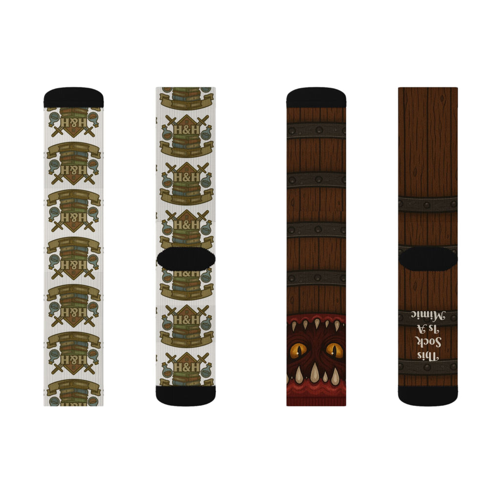 D&D Gift – ‘This Sock Is a Mimic’ Funny RPG Socks for Dungeon Crawlers & Gamers