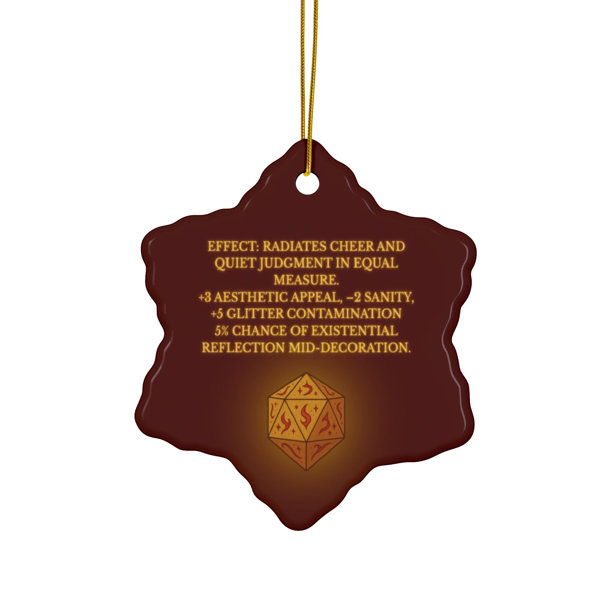 Ornament of Doom – RPG Holiday Tree Decor for Fantasy & DnD Fans