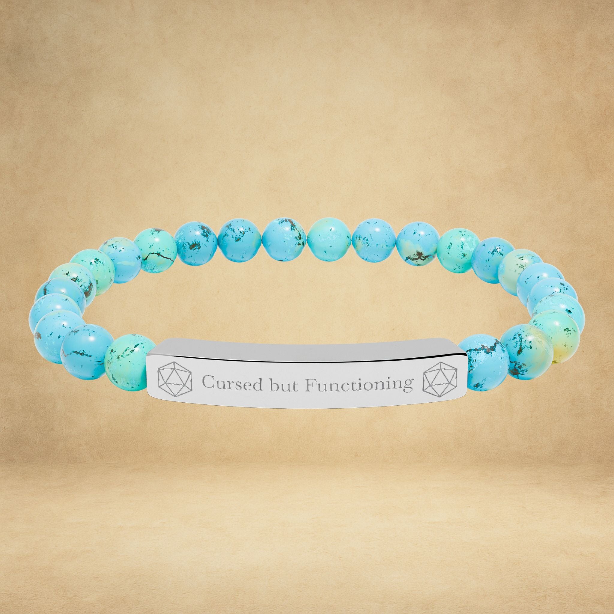 Cursed but Functioning — Engraved Bracelet