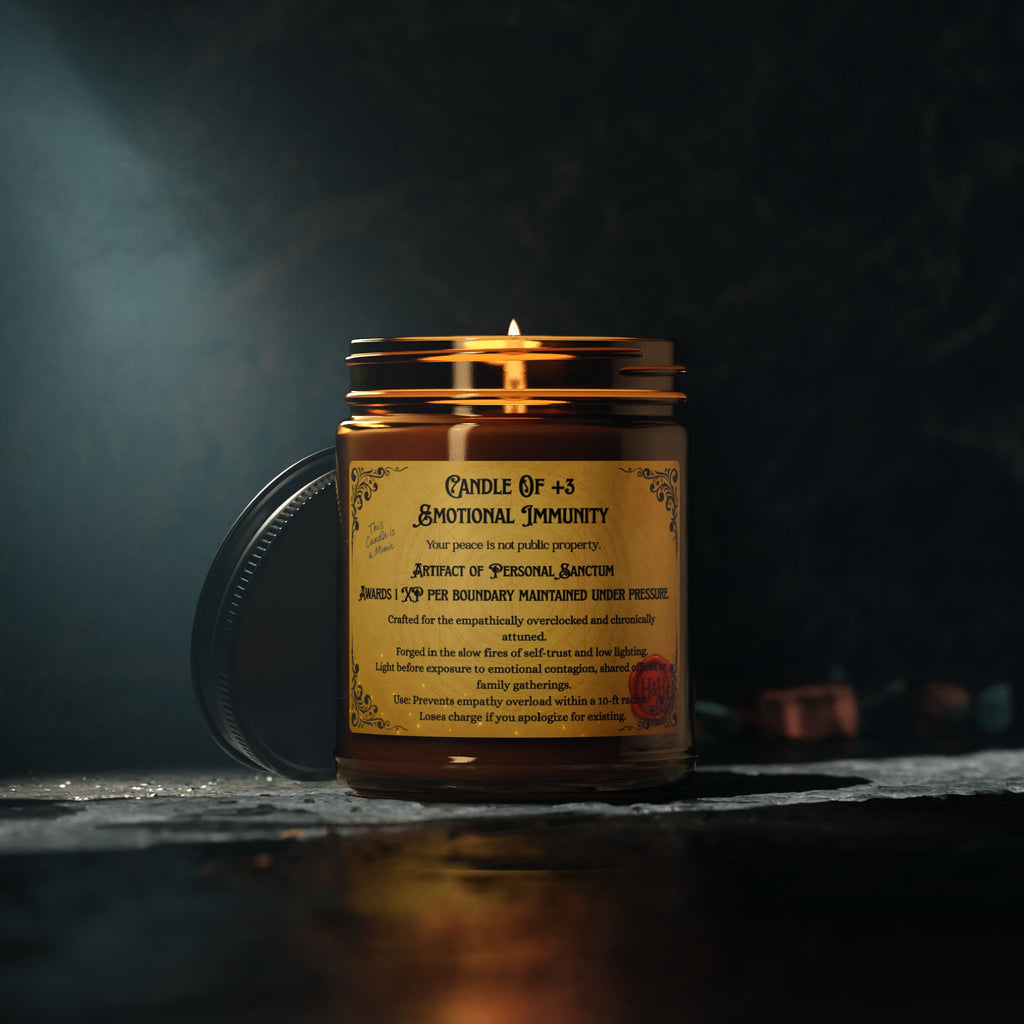 RPG Candle – ‘+3 Emotional Immunity’ Scented Soy Candle by Houses & Humans