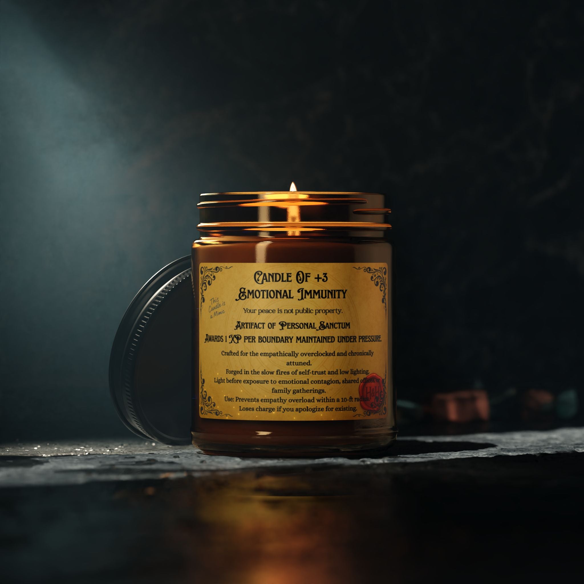 RPG Candle – ‘+3 Emotional Immunity’ Scented Soy Candle by Houses & Humans