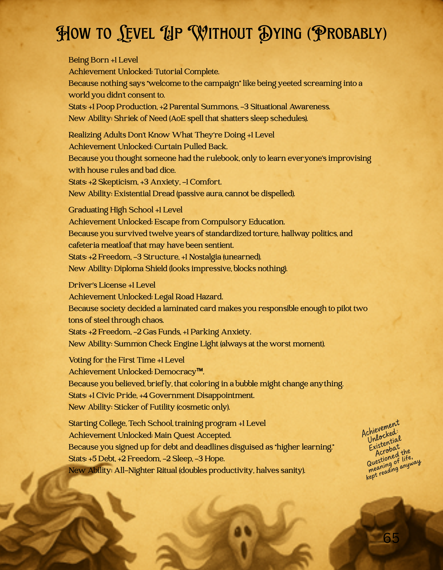 Graduation Gift Box | Dungeon Master’s Guide to Cursed Adulthood (Limited Edition) Graduation Gift for Gamers. RPG Adult Survival Box