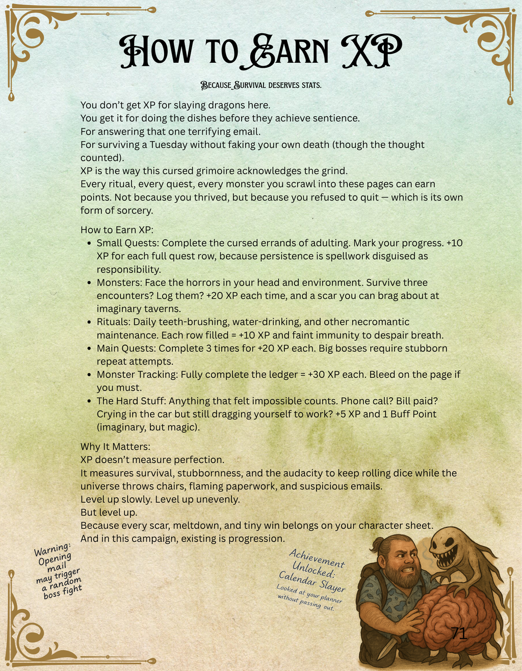 Graduation Gift Box | Dungeon Master’s Guide to Cursed Adulthood (Limited Edition) Graduation Gift for Gamers. RPG Adult Survival Box