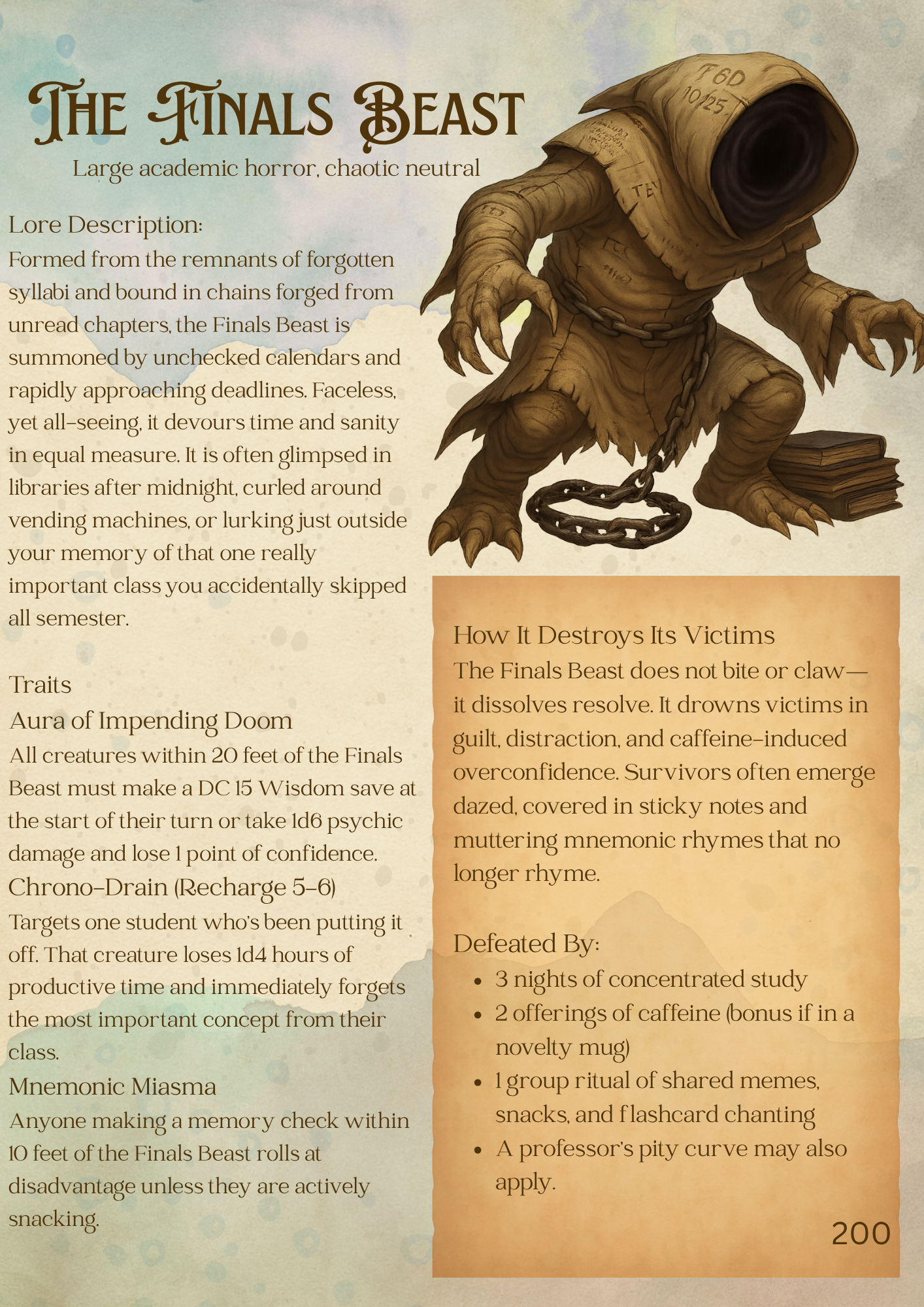 Houses and Humans, A Cursed College Campaign (original edition)