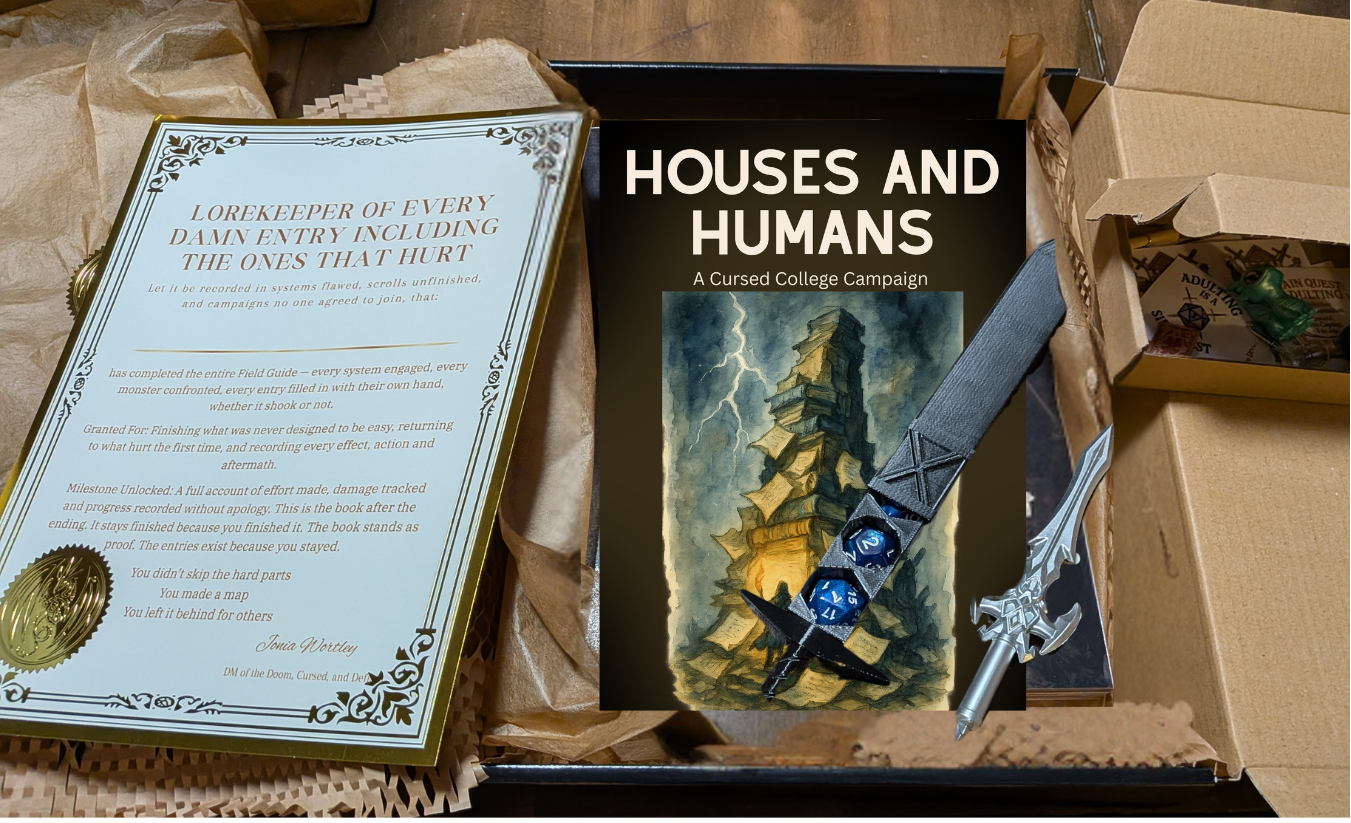 Cursed College Campaign: Graduation Survival Box (Limited Edition) Graduation Gift for Gamers | RPG College Survival Box